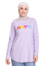 Lilac Printed Long - Sleeve Design 25 - Khotwh